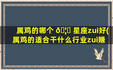 属鸡的哪个 🦈 星座zui
好(属鸡的适合干什么行业zui
赚 🦍 钱)